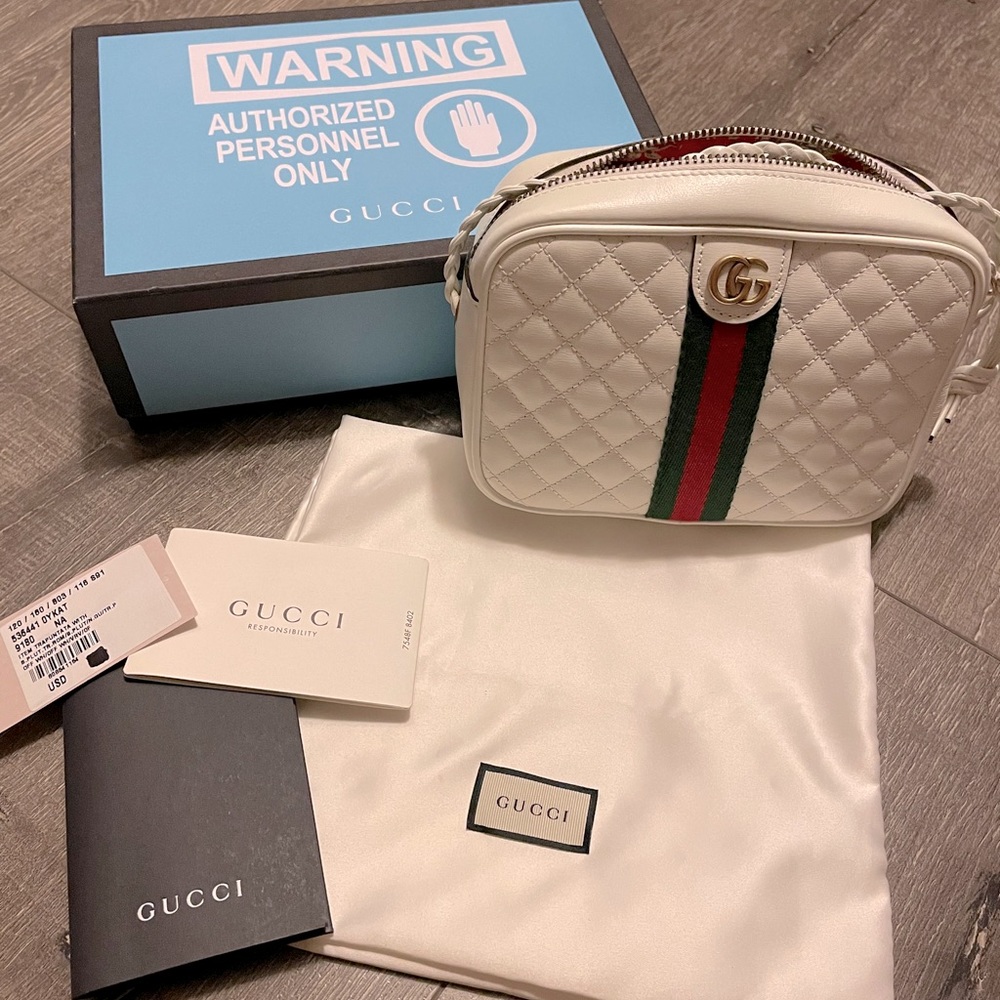 💚❤️ BNWT Gucci Mimi Trapuntata Crossbody